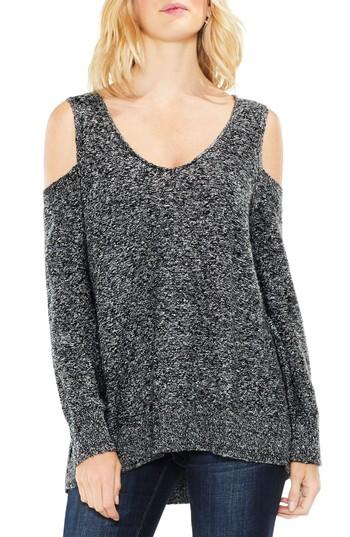 Women's Two By Vince Camuto Cold Shoulder V-neck Sweater - Black