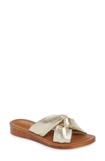 Women's Bella Vita Noa Slide Sandal .5 M - Metallic