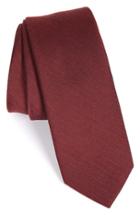 Men's The Tie Bar Solid Wool & Silk Tie, Size - Red