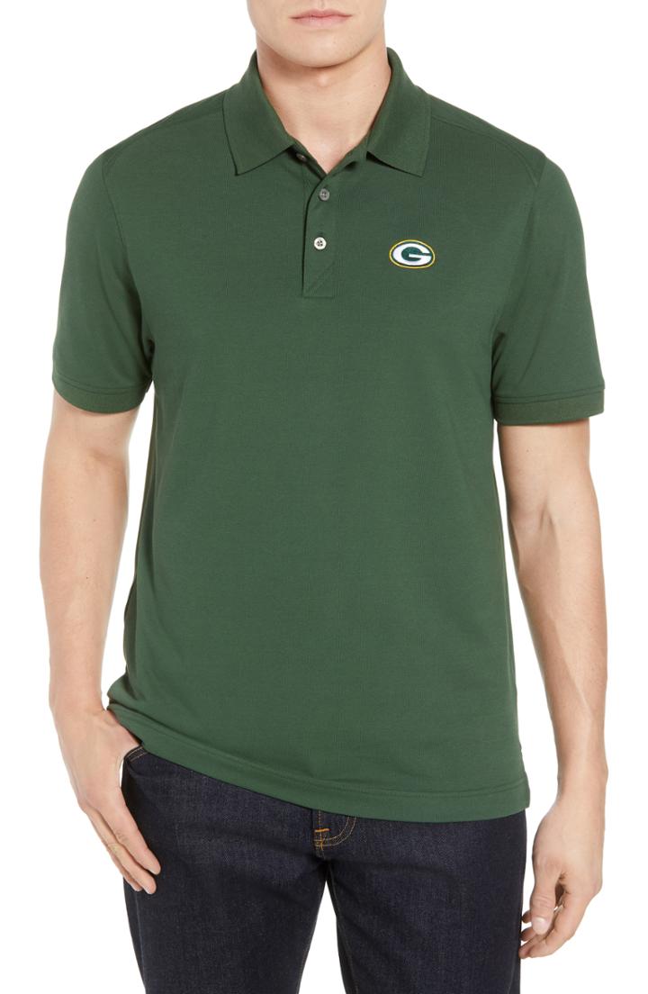 Men's Cutter & Buck Green Bay Packers - Advantage Regular Fit Drytec Polo - Green