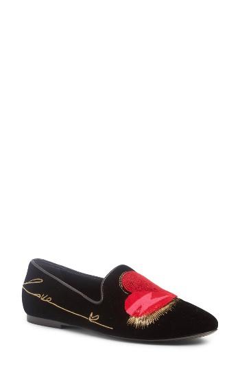 Women's Saint Laurent Hearts Smoking Slipper Us / 35eu - Black