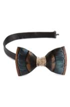 Men's Brackish & Bell Big Sky Feather Bow Tie, Size - Beige