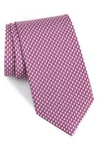 Men's Salvatore Ferragamo Eolo Print Silk Tie, Size - Purple