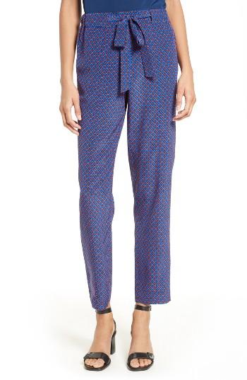 Women's Tory Burch Talia Print Tie Front Pants