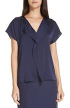 Women's Boss Itessa Stretch Silk Blouse - Blue