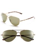 Women's Smith 'audible - Chromapop' 60mm Polarized Aviator Sunglasses - Matte Gold/ Polar Grey/ Green