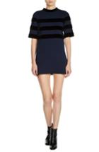 Women's Maje Milano Knit & Velvet Minidress - Blue
