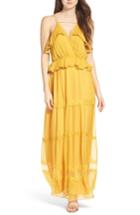 Women's Adelyn Rae Tiered Chiffon Maxi Dress - Yellow
