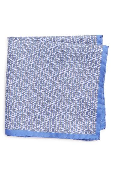 Men's Eton Chain Print Silk Pocket Square