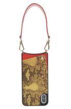 Bandolier Angie Snake Print Faux Leather Iphone X/xs Wristlet Case - Yellow
