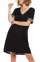Women's Scotch & Soda Stripe Trim T-shirt Dress - Black