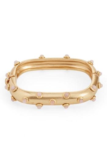 Women's Tory Burch Studded Stone Hinge Bracelet