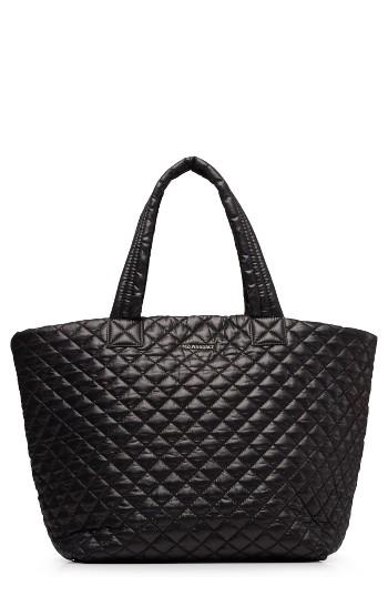Mz Wallace 'large Metro' Quilted Oxford Nylon Tote - Blue