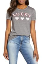 Women's Lucky Brand Three Hearts Tee - Grey
