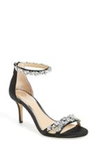Women's Jewel Badgley Mischka Caroline Embellished Sandal .5 M - Black