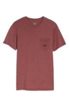 Men's Vans Everyday Embroidered Pocket T-shirt - Burgundy