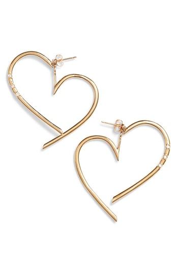 Women's Sterling Forever Cadence Heart Ear Jackets