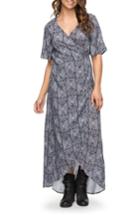 Women's Roxy Keep The Tempo Wrap Dress - Black
