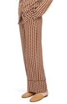 Women's Topshop Geo Print Pajama Trousers Us (fits Like 0) - Metallic