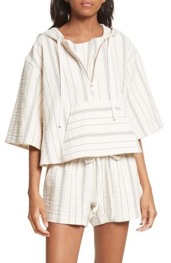 Women's See By Chloe Stripe Hoodie Us / 34 Fr - White