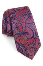 Men's Nordstrom Men's Shop Avalon Paisley Silk Tie, Size - Red