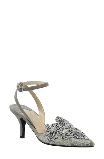 Women's J. Renee Desdemona Embellished Pump M - Grey