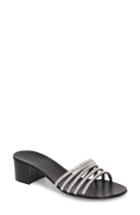 Women's Giuseppe Zanotti Swarovski Crystal Slide Sandal M - Black