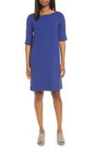 Women's Eileen Fisher Jersey Shift Dress, Size - Blue