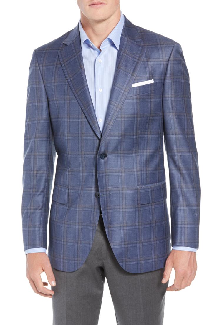 Men's Peter Millar Flynn Classic Fit Wool Sport Coat L - Blue
