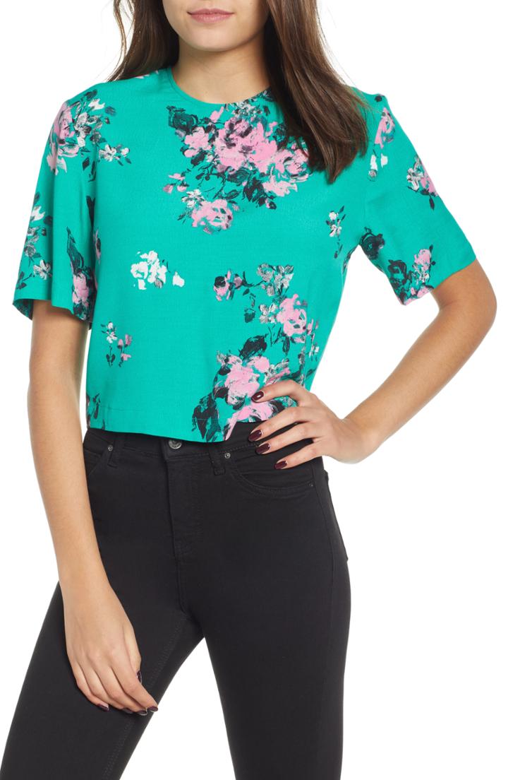 Women's Leith Crewneck Crop Top - Green