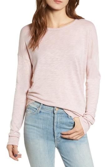 Women's Splendid Crewneck Slub Jersey Tee - Pink