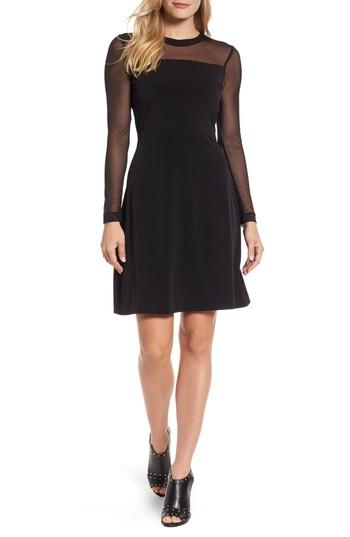 Women's Michael Michael Kors Mesh Fit & Flare Dress