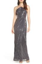 Women's Adrianna Papell Sequin Embellished Gown - Grey