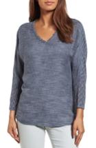 Women's Nic+zoe Mixed Edge Top - Blue