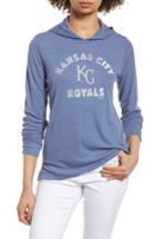 Women's '47 Campbell Kansas City Royals Rib Knit Hooded Top - Blue