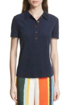 Women's Tory Burch Lennox Terry Cloth Polo - Blue