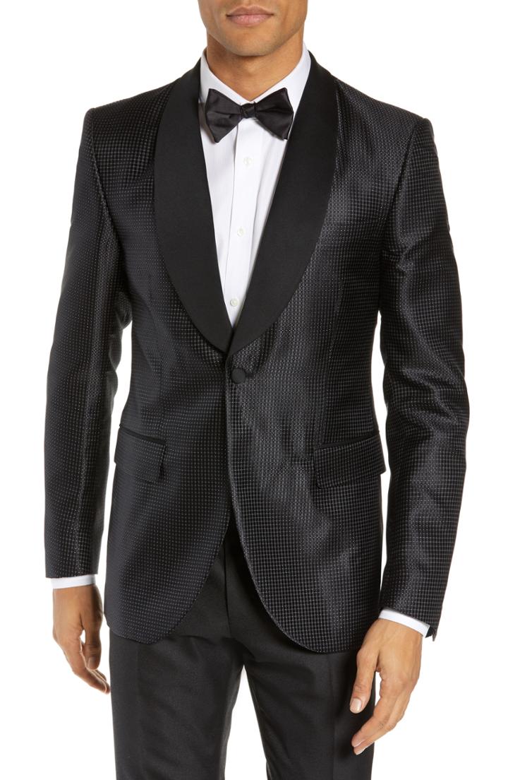 Men's Tiger Of Sweden Slim Fit Silk Dinner Jacket Us / 46 Eu R - Black