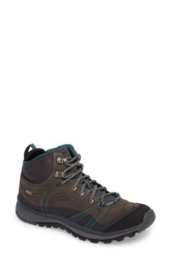 Women's Keen Terradora Leather Waterproof Hiking Boot M - Grey