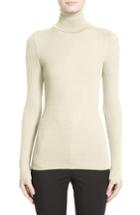 Women's Moncler Ciclista Tricot Wool Turtleneck Sweater - White