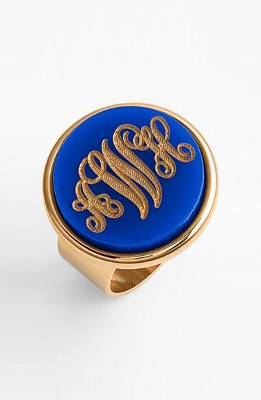 Women's Moon And Lola 'vineyard' Personalized Monogram Ring