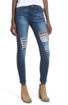 Women's Band Of Gypsies Lola Ripped Skinny Jeans