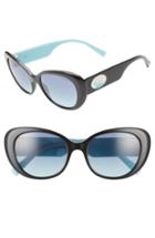 Women's Tiffany & Co. Return To Tiffany 54mm Oval Sunglasses - Black/ Blue Gradient