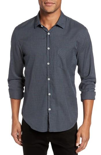 Men's Billy Reid Kirby Slim Fit Check Sport Shirt, Size - Grey