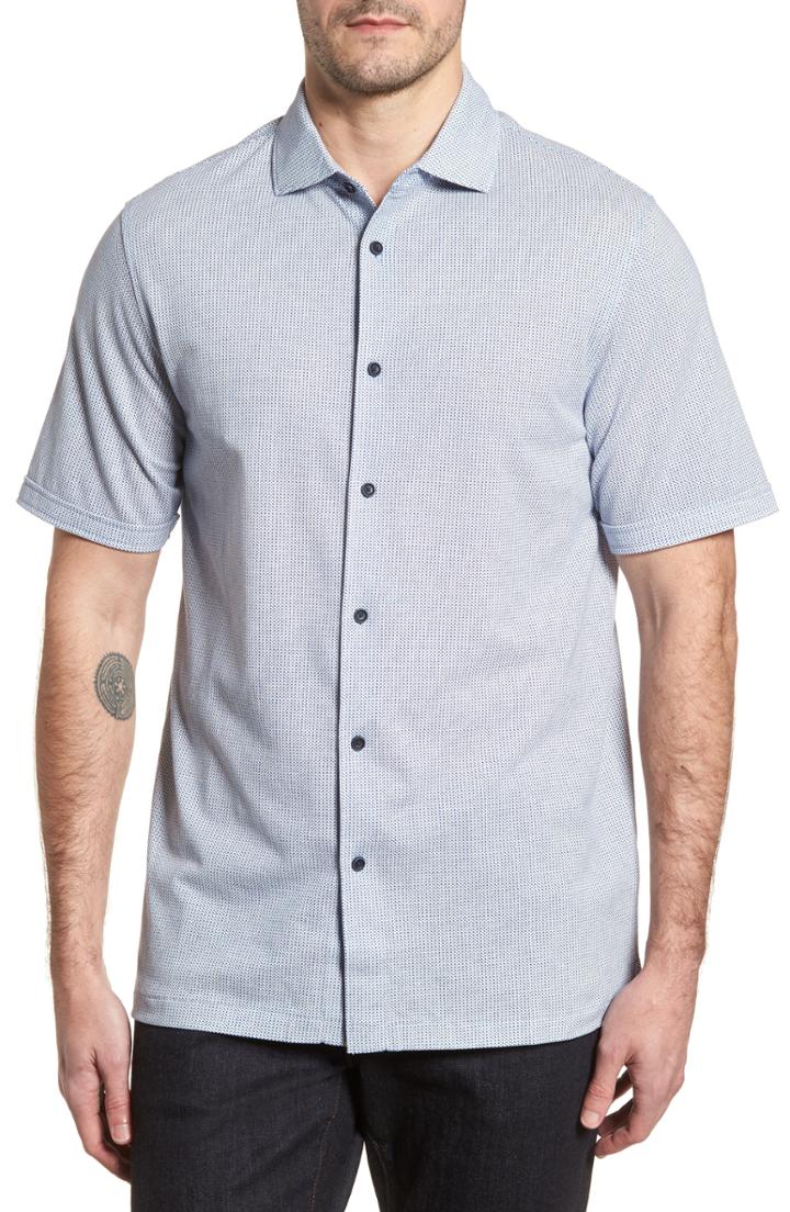 Men's Bugatchi Fit Microprint Sport Shirt