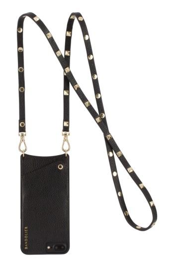 Bandolier Sarah Leather Iphone 6/7/8 & 6/7/8 Crossbody Case - Black