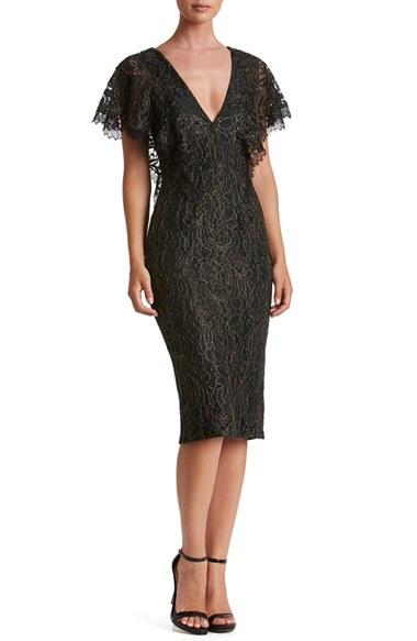 Women's Dress The Population Lidia Lace Midi Dress