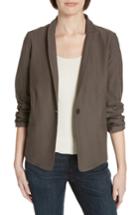Women's Eileen Fisher Washable Stretch Crepe Jacket - Brown