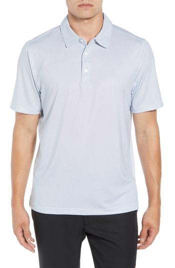 Men's Cutter & Buck Harbor Print Drytec Moisture Wicking Polo - White