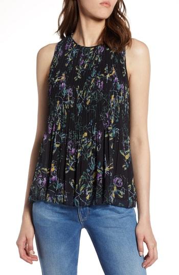 Women's Halogen Pleated Top - Black