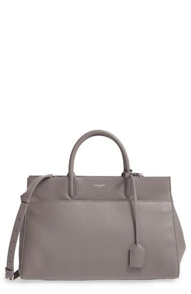 Saint Laurent Medium Rive Gauche Grained Leather Satchel -
